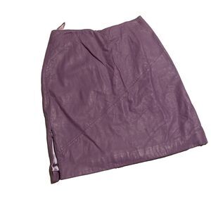 Vintage Pelle Studio Wilson Leather Lavender Side Zip Skirt Women’s Size 6
